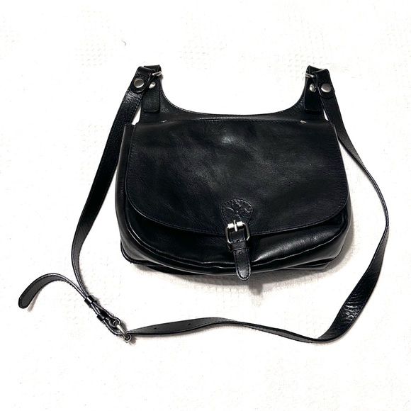 Patricia Nash Black Leather Saddle Bag Crossbody Shoulder - Picture 10 of 12